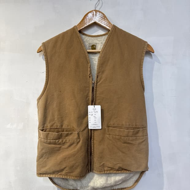 칼하트 베이지 플리스 조끼