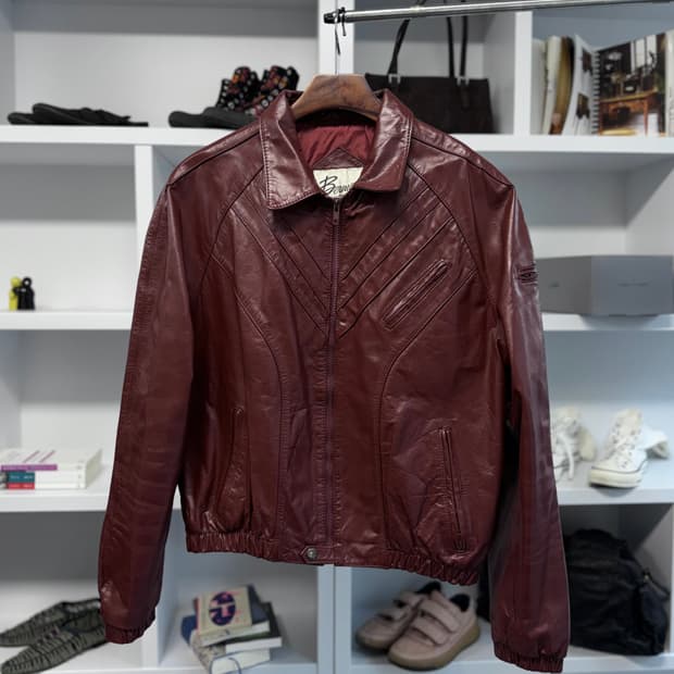 80s bermans 레더 자켓