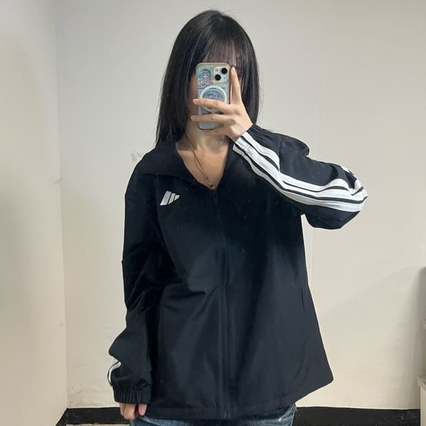Adidas Black Windbreaker