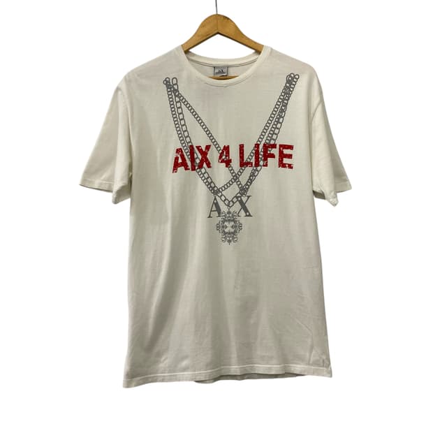 아르마니 익스체인지 빅로고 반팔 티셔츠(XL)