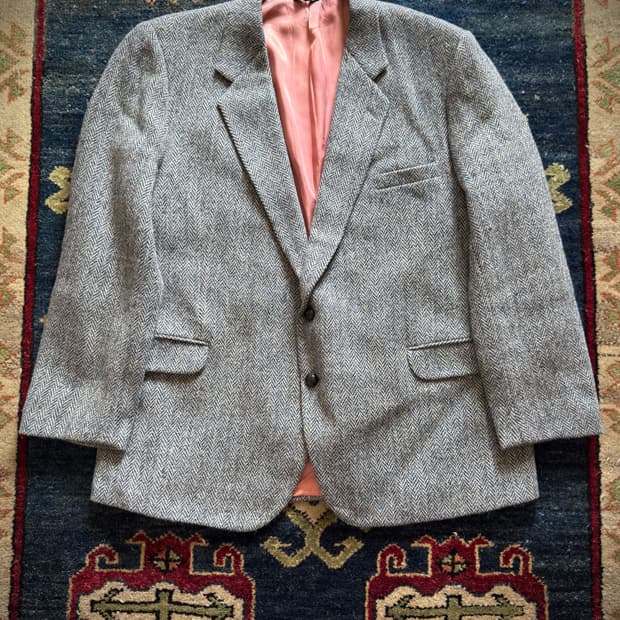 해리스트위드 블레이크 헤링본 울 블레이저