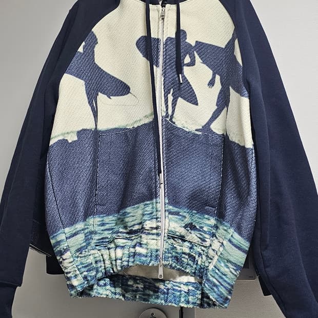 애프터프레이 프린팅 후드집업 L