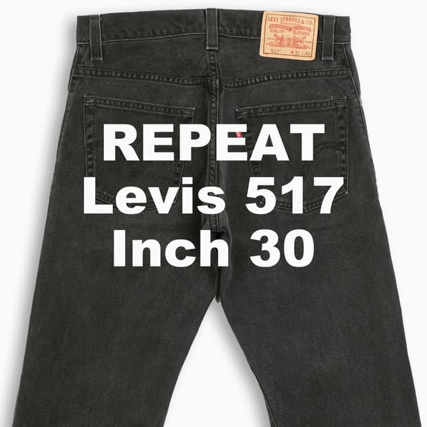 빈티지 리바이스 517 흑청 블랙진 30 인치 LV5173148