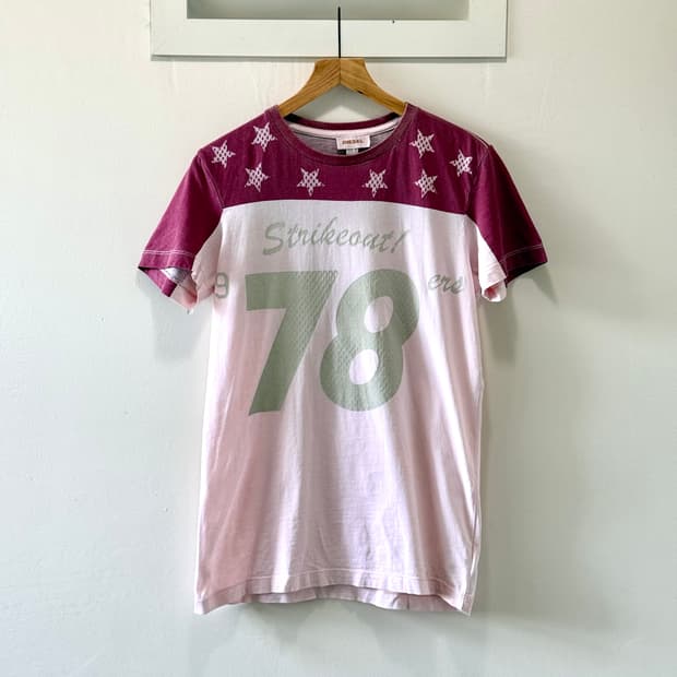 디젤 핑크 스트라이크 아웃 티셔츠