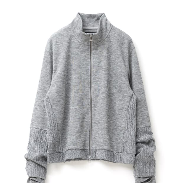 해칭룸 더블 슬리브 트렉 가디건 그레이