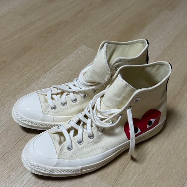 꼼데가르송 컨버스 하이 화이트 275