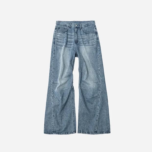 999휴머니티 av pleats denim pants nev blue