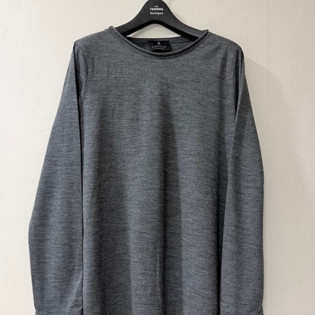 한섬 랑방 컬렉션 LANVIN 사선 슬릿 버튼 티셔츠M 구매가 38만