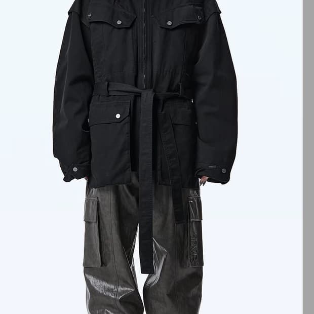 트리밍버드 유틸리티 필드 자켓 블랙