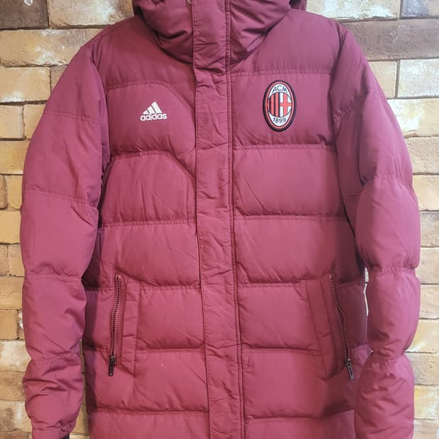 아디다스 AC밀란 패딩 점퍼 버건디 95사이즈 