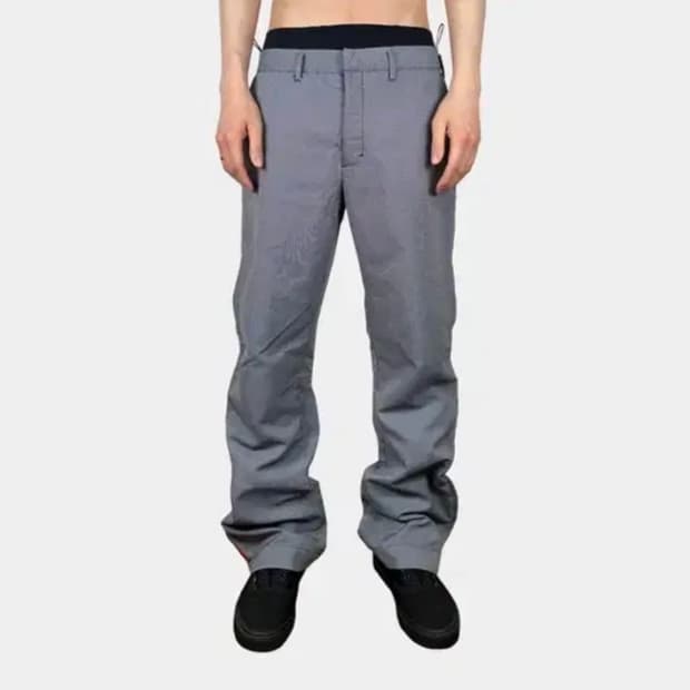 Prada 세미 부츠컷 지퍼 바지