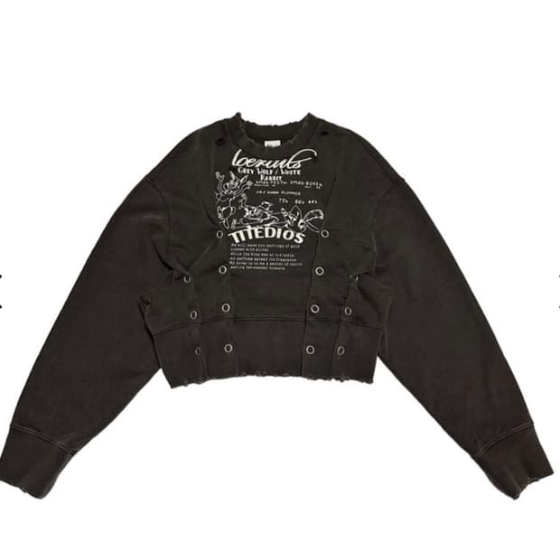 로레일즈 스냅 크롭셔츠 