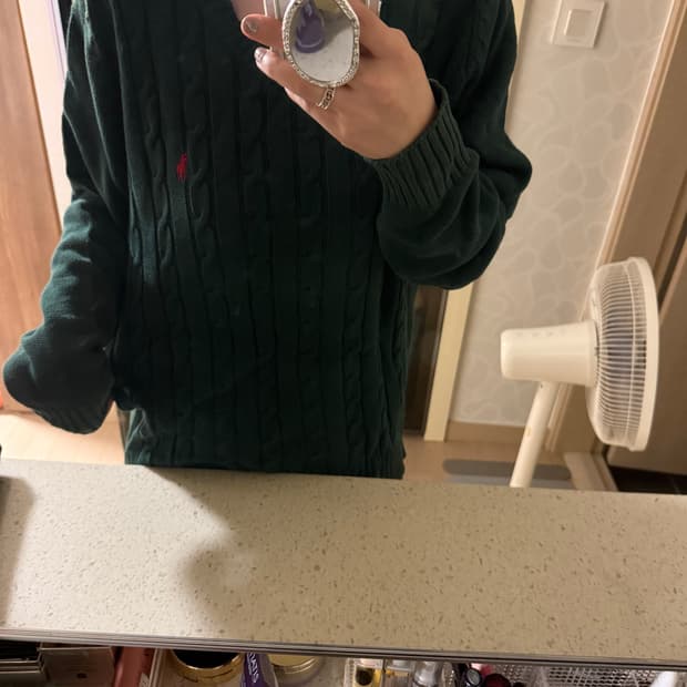 폴로 랄프로렌 꽈배기 니트 그린 남성 xl