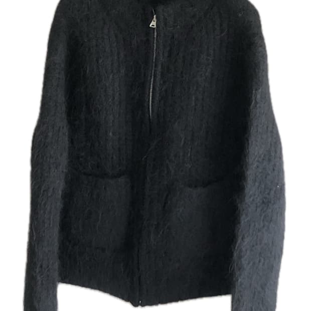 알렌느 알파카 니트 집업