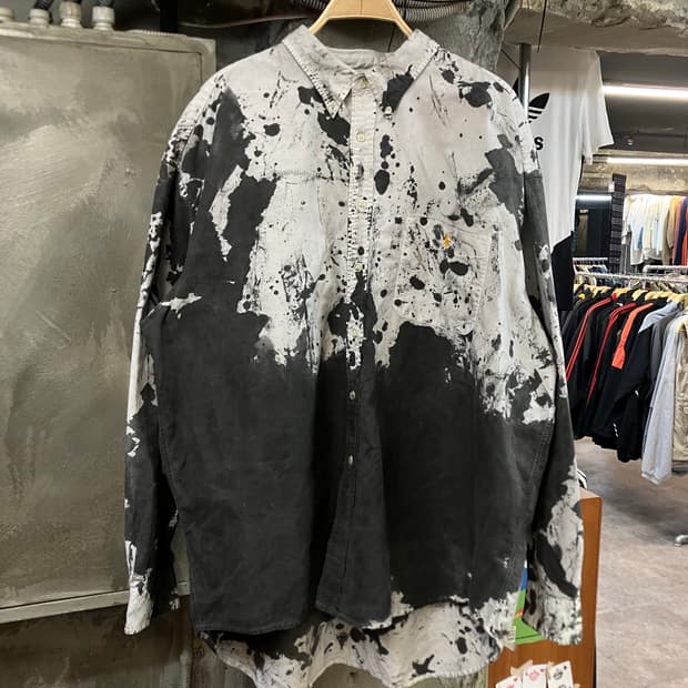 폴로 랄프로렌 페인트 스플래터 옥스퍼트 셔츠 XXL #csz2230