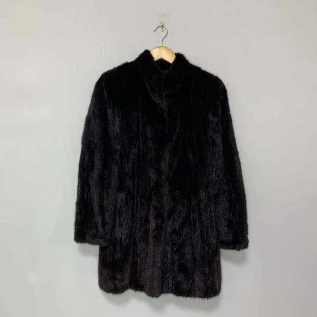 jpn 일본 빈티지 밍크 리얼 퍼 자켓 숏코트 블랙