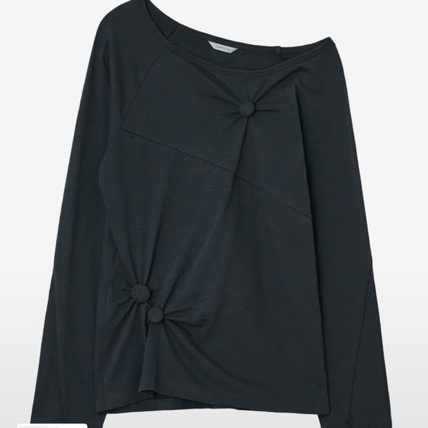 타입서비스 스트라이프 버튼 원숄더 탑