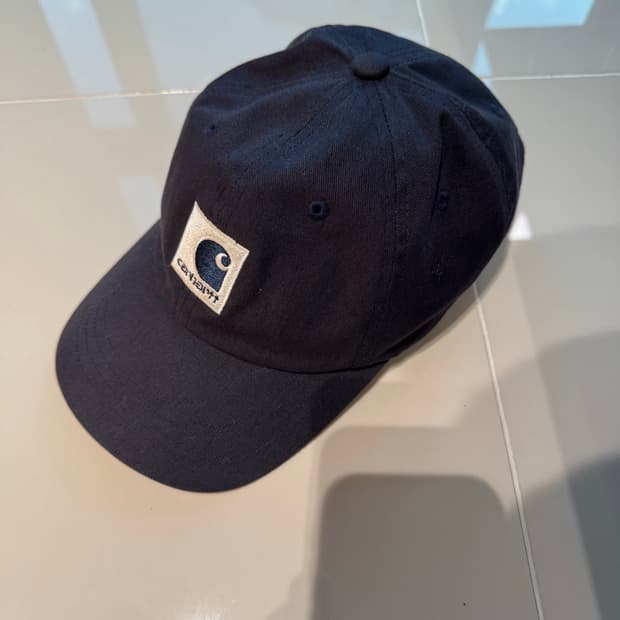 칼하트 로고 캡 네이비
