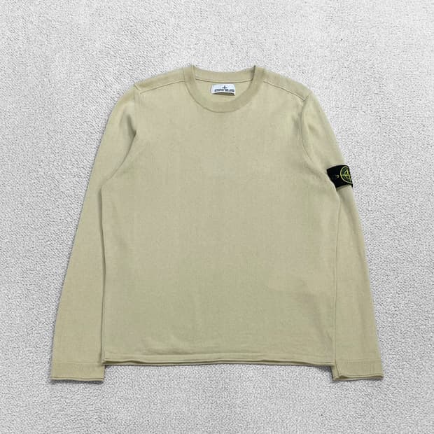 스톤아일랜드 와펜 패치 니트 베이지