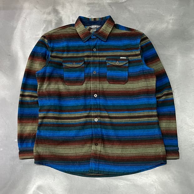  에디바우어 스트라이프 플리스 셔츠 y14613