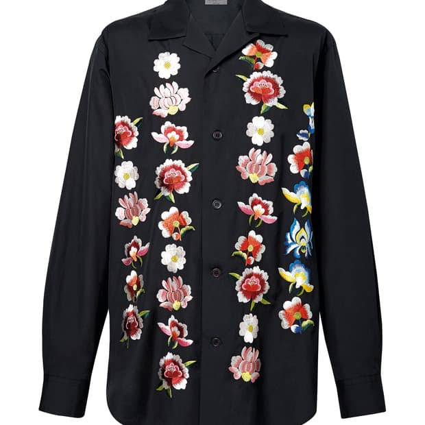 YOHJI YAMAMOTO POUR HOMME FLOWER SHIRT