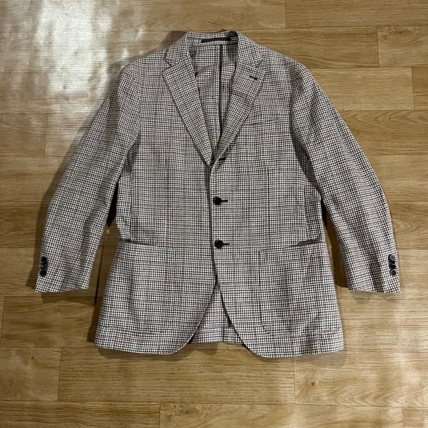 [100] 칸타렐리 건클럽 린넨실크 자켓