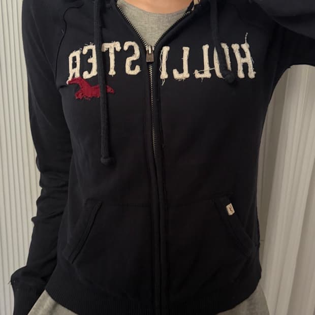 홀리스터 네이비 후드집업 L