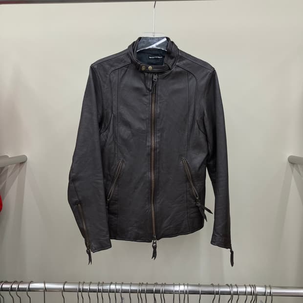 JPN VTG Non Concept Brand 레더 바이커자켓 M