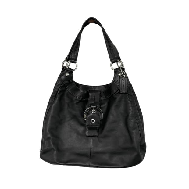 Coach 블랙 레더 숄더백