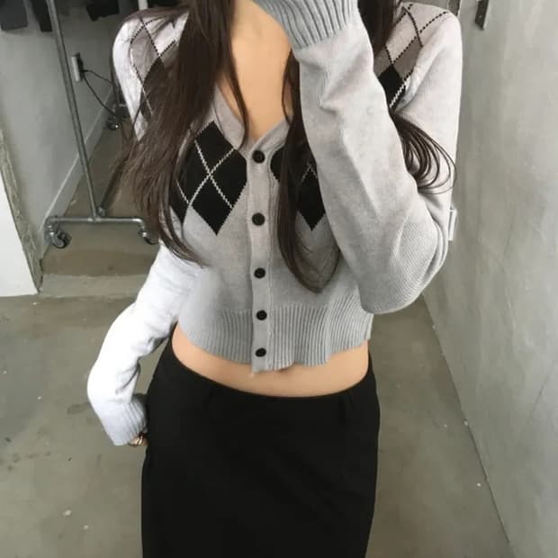 127room 아가일가디건 