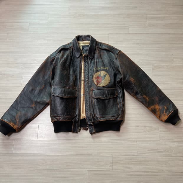 Avirex 구제 가죽자켓