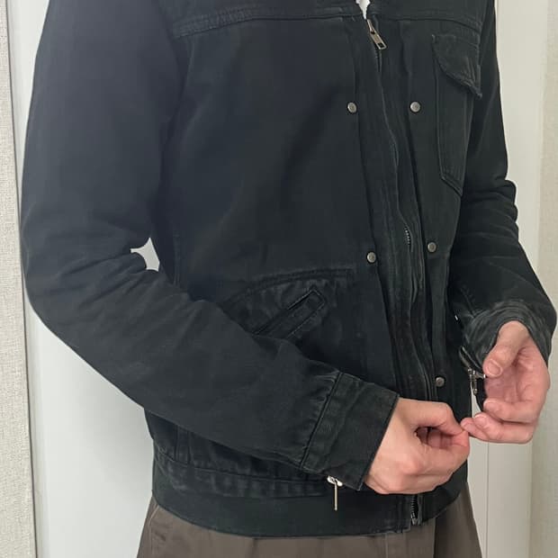 빈티지 블랙 데님 자켓