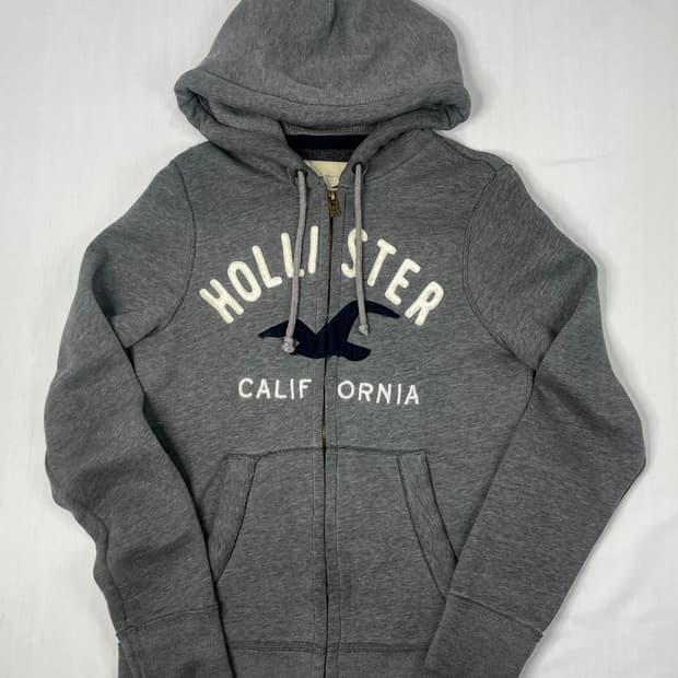 홀리스터 후드집업 그레이