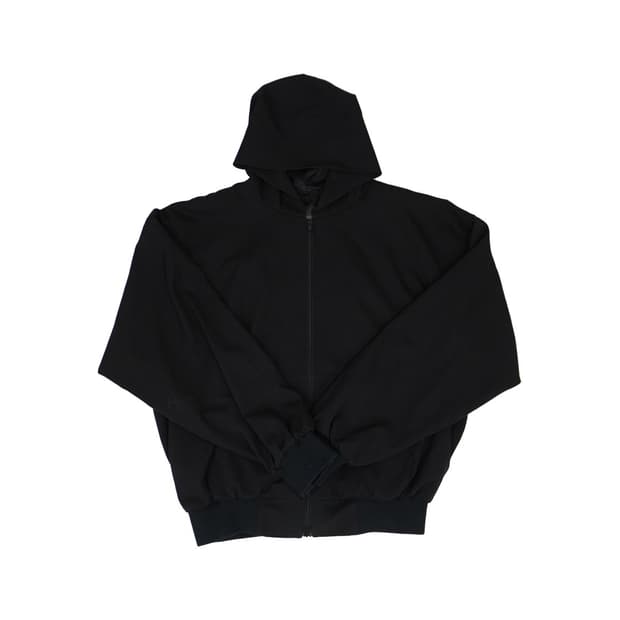 발렌시아가 집업 후드 블랙