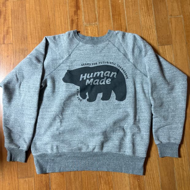 휴먼메이드 맨투맨 XL사이즈 한번착용