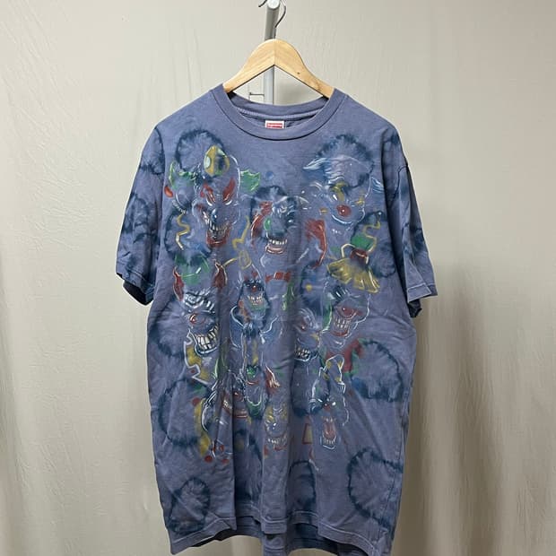 Supreme 19f/w clowns tee bleached navy