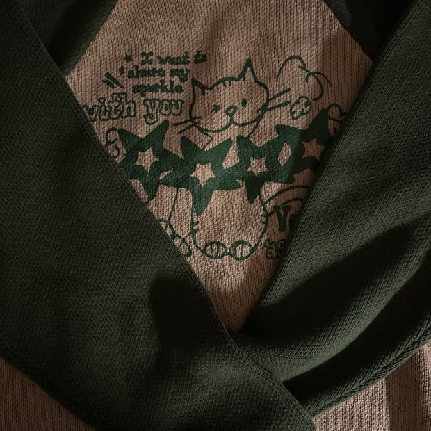 벤힛 스타캣 레글런 베이지카키 니트 M