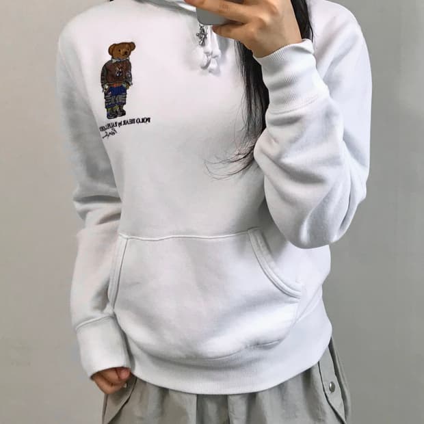 Polo by RalphLauren 폴로 화이트 베어 후디