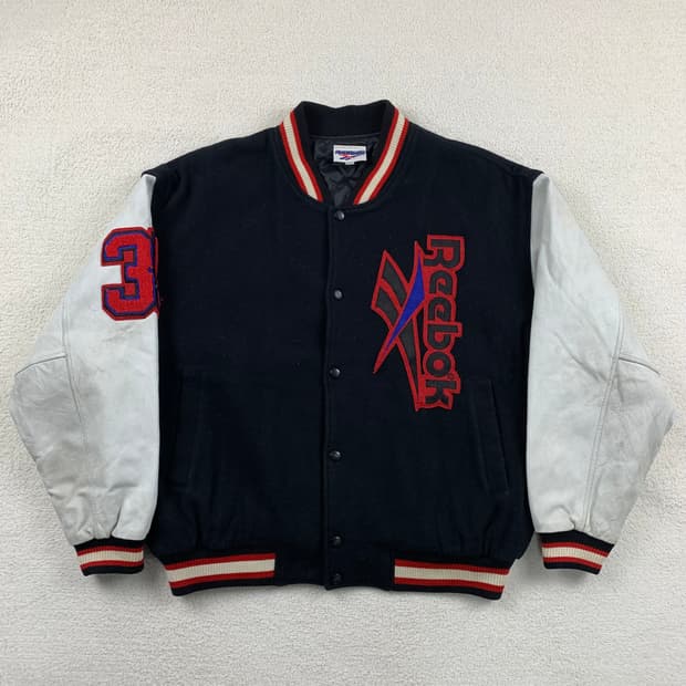 90‘s 리복 시카고 화이트삭스 프랭크 토마스 기념 바시티 자켓