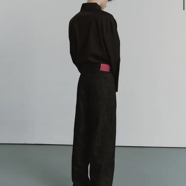 포트너스 라이트 투턱 와이드 진 블랙 M