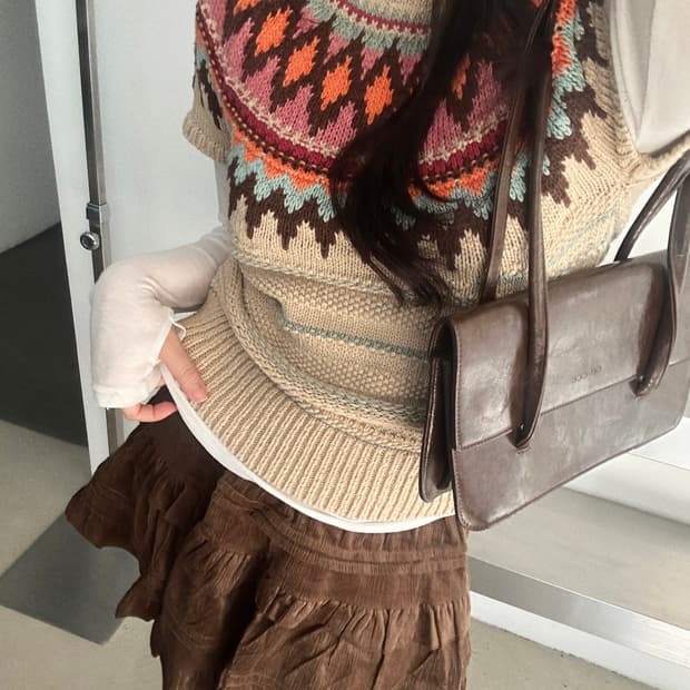 폴로 랄프로렌 에스닉 패턴 반팔 니트 