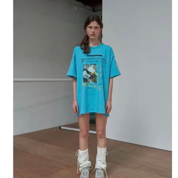 새상품 노컨텐츠 레그워머 아이보리