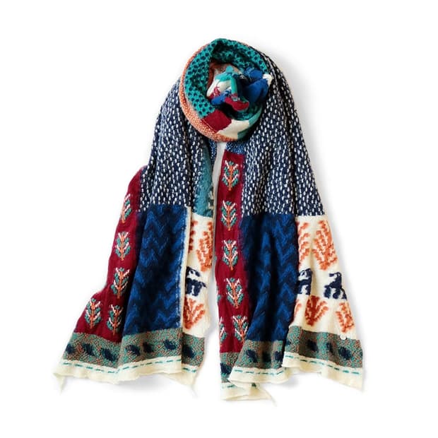 캐피탈 울 빌리지 가베 머플러 새상품