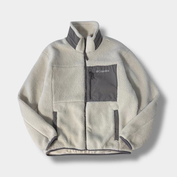 콜롬비아 루즈핏 베이스 포켓 플리스 자켓