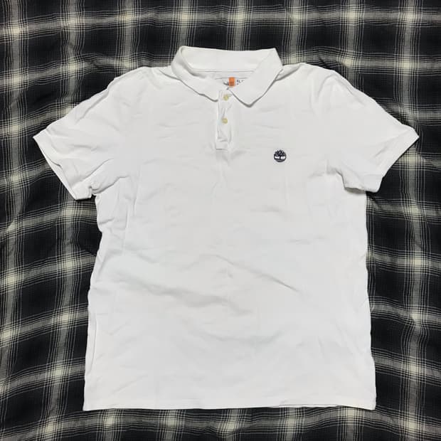 팀버랜드 레귤러핏 화이트 pk 반팔 티셔츠