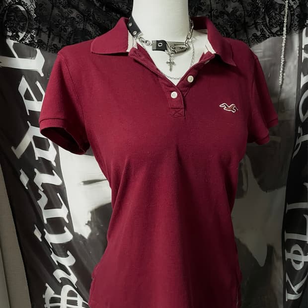 Hollister 00s 홀리스터딱붙반팔슬림카라티y2k오네갸루핀터레스트