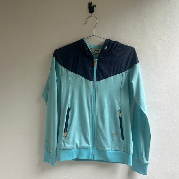 민트 별 후드집업 