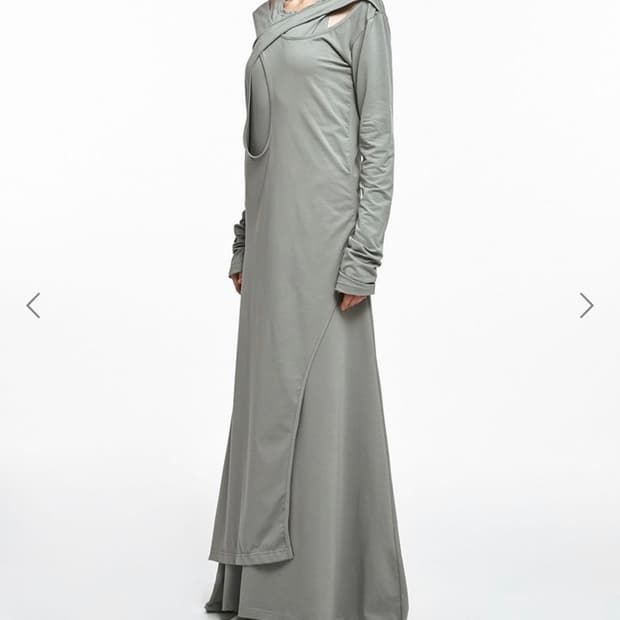 NACHE 2-PIECE LAYERED HOODIE DRESS