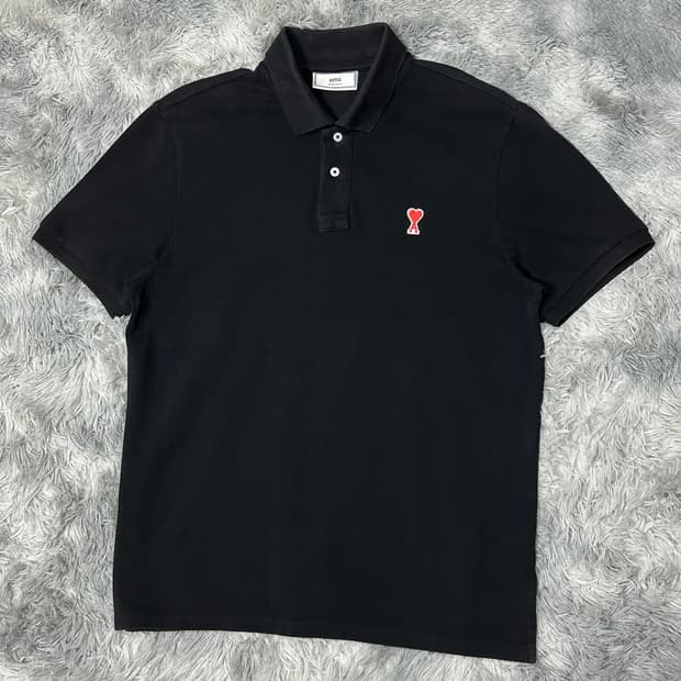 아미 스몰로고 폴로 반팔 블랙 XL