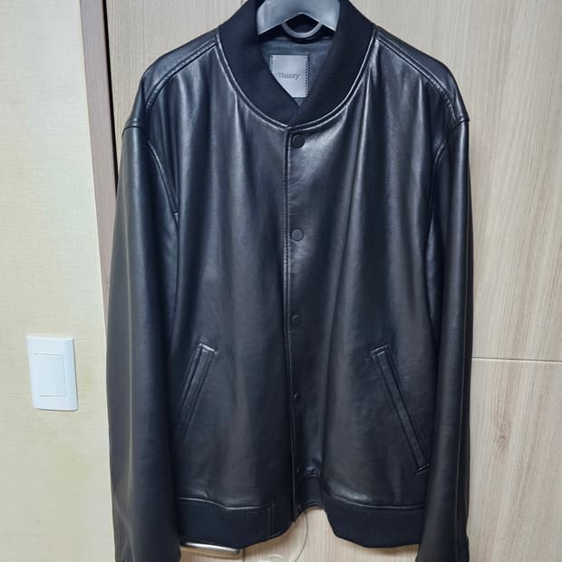띠어리 램 레더 바시티 자켓 XL theory  lamb supreme